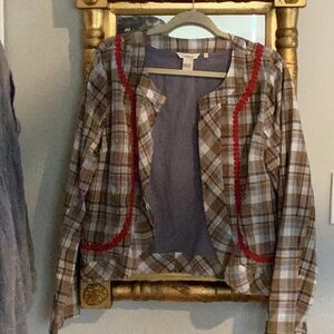 Sundance short jacket size 14 , open front, round neck